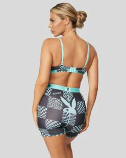 PSD Underwear Playboy - Warp Check Teal -collections Shop 422480190 TEL 3